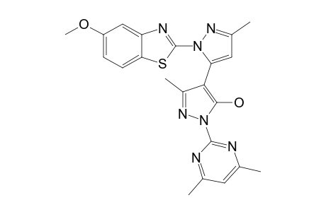 1-(4,6-DIMETHYLPYRIMIDIN-2-YL)-1'-(5-METHOXYBENZOTHIAZOL-2-YL)-3,3'-DIMETHYL-(4,5'-BIPYRAZOL)-5-OL