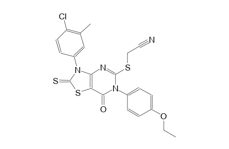 acetonitrile, [[3-(4-chloro-3-methylphenyl)-6-(4-ethoxyphenyl)-2,3,6,7-tetrahydro-7-oxo-2-thioxothiazolo[4,5-d]pyrimidin-5-yl]thio]-