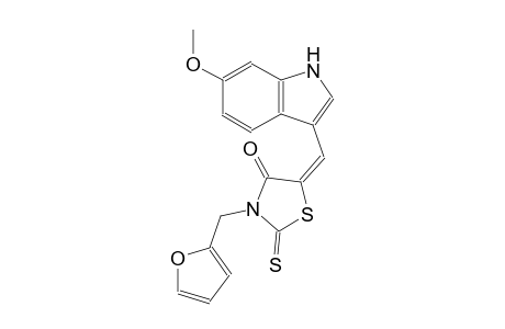 4-thiazolidinone, 3-(2-furanylmethyl)-5-[(6-methoxy-1H-indol-3-yl)methylene]-2-thioxo-, (5E)-