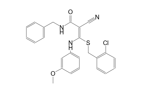 2-propenamide, 3-[[(2-chlorophenyl)methyl]thio]-2-cyano-3-[(3-methoxyphenyl)amino]-N-(phenylmethyl)-, (2E)-