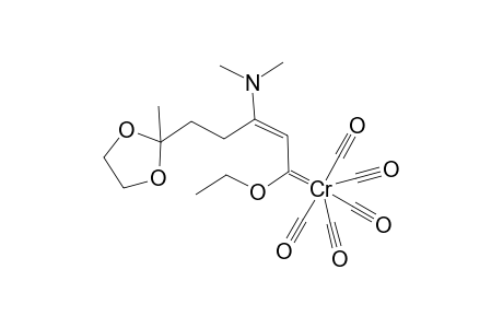 Pentacarbonyl[3-dimethylamino-1-ethoxy-5-(2'-methyl-1',3'-dioxolan-2'-yl)-2-penten-1-ylidene]-chromium