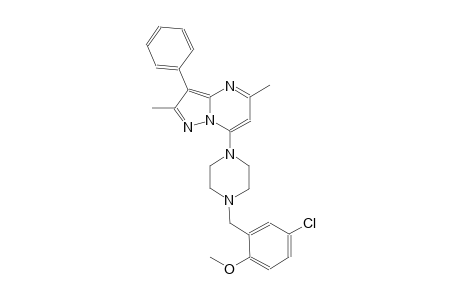 7-[4-(5-chloro-2-methoxybenzyl)-1-piperazinyl]-2,5-dimethyl-3-phenylpyrazolo[1,5-a]pyrimidine
