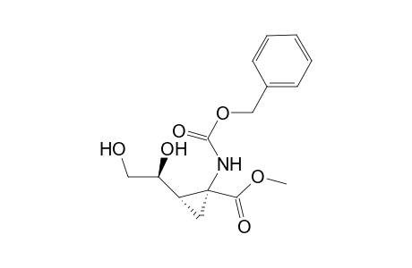 Methyl (1S,2R,1'S)-(-)-1-N-benzyloxycarbonylamino-2-(1',2'-dihydroxyethyl)cyclopropanecarboxylate