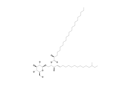 PORTULACEREBROSIDE-D;1-O-BETA-D-GLUCOPYRANOSYL-(2S,3R,4E)-2-[(2'R)-2-HYDROXYLDOCOSANAMIDEAMINO]-16-METHYL-4-NONADECENE-1,3-DIOL