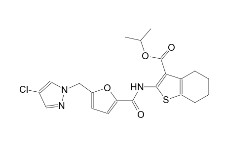 isopropyl 2-({5-[(4-chloro-1H-pyrazol-1-yl)methyl]-2-furoyl}amino)-4,5,6,7-tetrahydro-1-benzothiophene-3-carboxylate