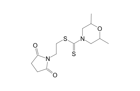 4-morpholinecarbodithioic acid, 2,6-dimethyl-, 2-(2,5-dioxo-1-pyrrolidinyl)ethyl ester