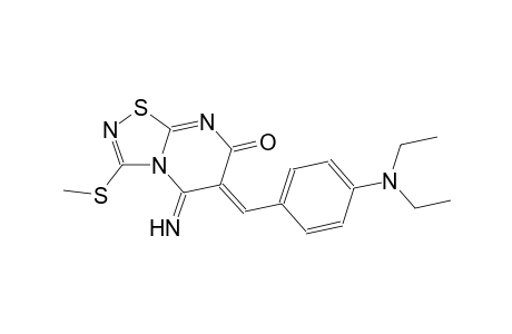 (6Z)-6-[4-(diethylamino)benzylidene]-5-imino-3-(methylsulfanyl)-5,6-dihydro-7H-[1,2,4]thiadiazolo[4,5-a]pyrimidin-7-one