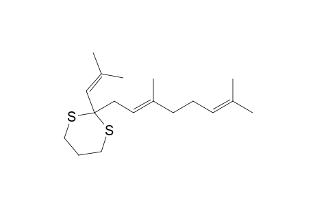 1,3-Dithiane, 2-(3,7-dimethyl-2,6-octadienyl)-2-(2-methyl-1-propenyl)-, (E)-