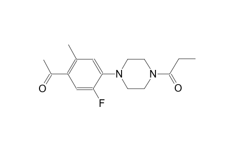1-[5-fluoro-2-methyl-4-(4-propionyl-1-piperazinyl)phenyl]ethanone