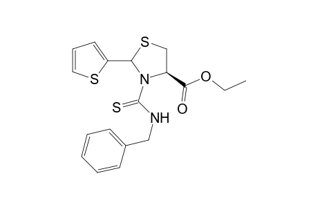 4-Thiazolecarboxylic acid, tetrahydro-3-[[(phenylmethyl)amino]carbonothioyl]-2-(2-thienyl)-, ethyl ester
