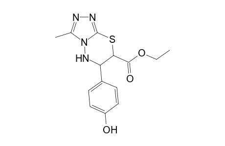5H-[1,2,4]Triazolo[3,4-b][1,3,4]thiadiazine-7-carboxylic acid, 6,7-dihydro-6-(4-hydroxyphenyl)-3-methyl-, ethyl ester