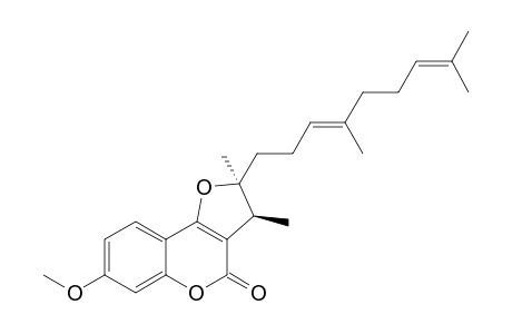 (S)-2-[4',8'-Dimethylnona-3',7'-dienyl]-2,3-dihydro-7-methoxy-2,3-dimethyl-4H-furo[3,2-c]benzopyran-4-one
