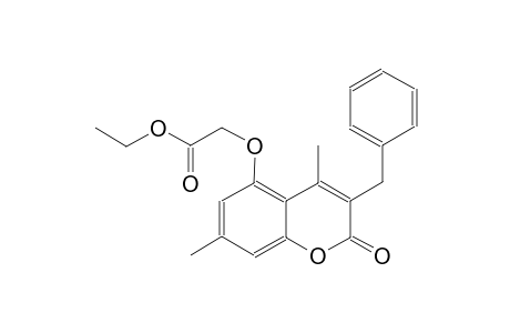 acetic acid, [[4,7-dimethyl-2-oxo-3-(phenylmethyl)-2H-1-benzopyran-5-yl]oxy]-, ethyl ester