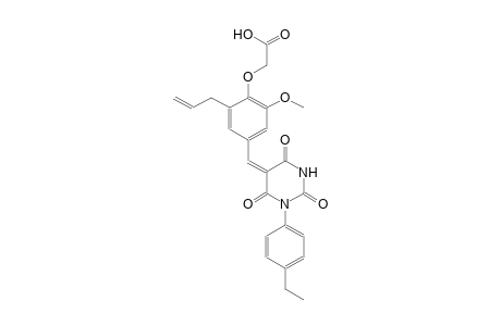 acetic acid, [4-[(E)-(1-(4-ethylphenyl)tetrahydro-2,4,6-trioxo-5(2H)-pyrimidinylidene)methyl]-2-methoxy-6-(2-propenyl)phenoxy]-