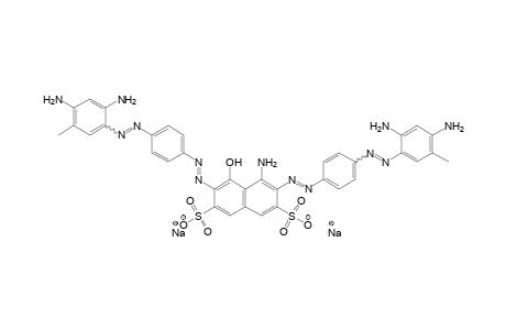 2,7-Naphthalenedisulfonic acid, 4-amino-3,6-bis[[4-[(2,4-diamino-5-methylphenyl)azo]phenyl]azo]-5-hydroxy-, disodium salt