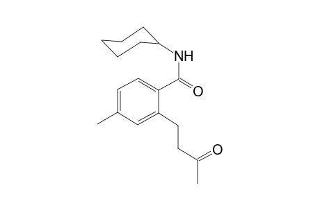 N-Cyclohexyl-4-methyl-2-(3-oxobutyl)benzamide