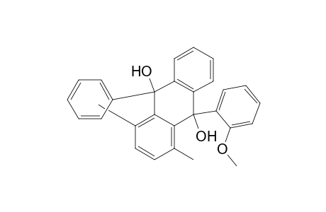 9,10-Anthracenediol, 9,10-dihydro-9-(2-methoxyphenyl)-1,4-dimethyl-10-phenyl-, cis-