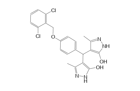 4-[{4-[(2,6-dichlorobenzyl)oxy]phenyl}(5-hydroxy-3-methyl-1H-pyrazol-4-yl)methyl]-3-methyl-1H-pyrazol-5-ol