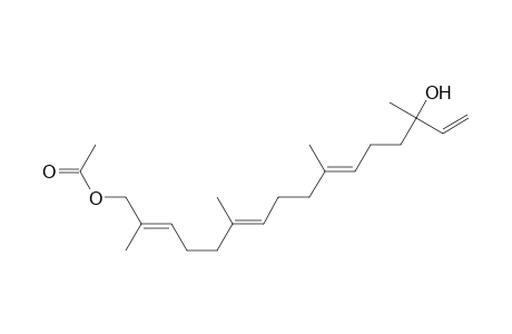 2,6,10,15-Hexadecatetraene-1,14-diol, 2,6,10,14-tetramethyl-, 1-acetate, (E,E,E)-(.+-.)-