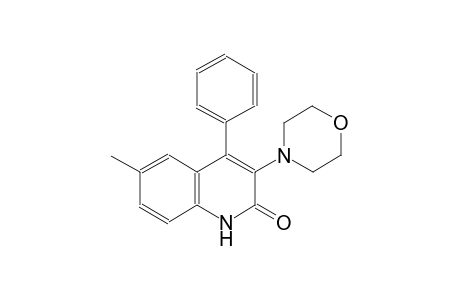 2(1H)-quinolinone, 6-methyl-3-(4-morpholinyl)-4-phenyl-