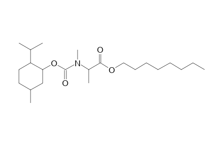 dl-Alanine, N-methyl-N-((1R)-(-)-menthyloxycarbonyl)-, octyl ester