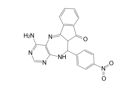 11-Amino-6-(4-nitrophenyl)-6,7-dihydroindeno[1,2-e]pyrimido[4,5-b][1,4]diazepin-5(5aH) one