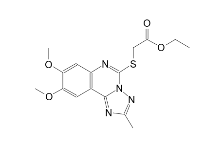 ethyl [(8,9-dimethoxy-2-methyl[1,2,4]triazolo[1,5-c]quinazolin-5-yl)sulfanyl]acetate