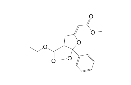 2-Methoxy-5-methoxycarbonylmethylene-3-methyl-2-phenyltetrahydrofuran-3-carboxylic acid ethyl ester