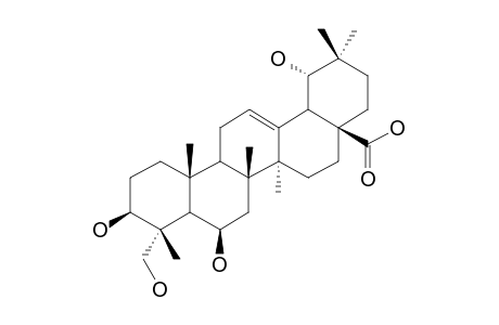 3.beta.,6.beta.,19.alpha.,23-Tetrahydroxyolean-12-en-28-oic Acid