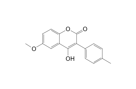 4-Hydroxy-6-methoxy-3-(p-tolyl)-1-benzopyran-2-one