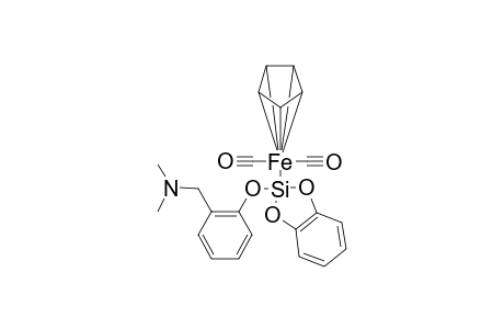 (.eta.5-Cyclopentadienylironbis(carbonyl)(o-phenylenedioxysilane)(o-dimethylaminomethylphenyloxy) complex