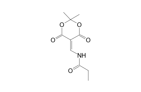 N-[(2,2-dimethyl-4,6-dioxo-1,3-dioxan-5-ylidene)methyl]propanamide