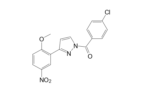 1-(p-chlorobenzoyl)-3-(2-methoxy-5-nitrophenyl)pyrazole