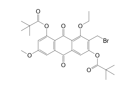 3,8-bis(2',2'-Dimethylpropionyloxy)-2-(bromomethyl)-1-ethoxy-6-methoxy-9,10-anthraquinone