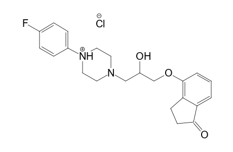 1H-Inden-1-one, 4-[3-[4-(4-fluorophenyl)-1-piperazinyl]-2-hydroxy-propoxy]-2,3-dihydro-, monohydrochloride
