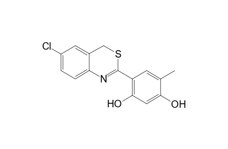 6-Chloro-2-(2,4-dihydroxy-5-methylphenyl)-4H-3,1-benzothiazine