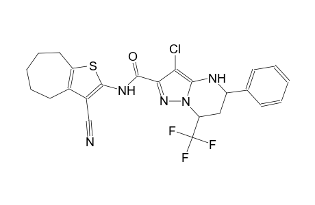 3-chloro-N-(3-cyano-5,6,7,8-tetrahydro-4H-cyclohepta[b]thien-2-yl)-5-phenyl-7-(trifluoromethyl)-4,5,6,7-tetrahydropyrazolo[1,5-a]pyrimidine-2-carboxamide