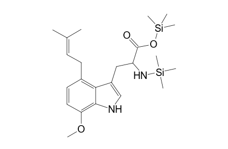 7-Methoxy-4-(dimethylally)tryptophan bis(trimethylsilyl) deveritive