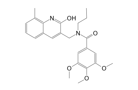 N-[(2-hydroxy-8-methyl-3-quinolinyl)methyl]-3,4,5-trimethoxy-N-propylbenzamide