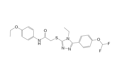 2-({5-[4-(difluoromethoxy)phenyl]-4-ethyl-4H-1,2,4-triazol-3-yl}sulfanyl)-N-(4-ethoxyphenyl)acetamide