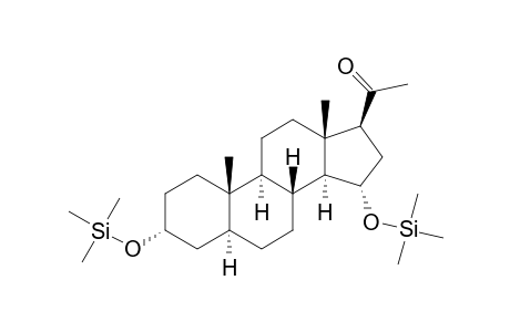 Bistrimethylsilyl 3.alpha.,15.alpha.-dihydroxy-5.alpha.-pregnane-20-one