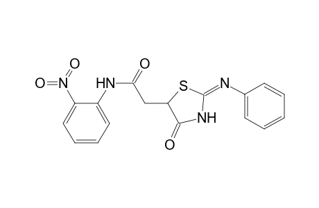 N-(2-Nitro-phenyl)-2-(4-oxo-2-phenylimino-thiazolidin-5-yl)-acetamide