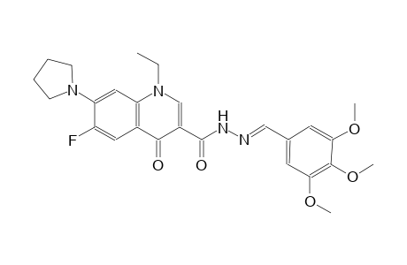 3-quinolinecarboxylic acid, 1-ethyl-6-fluoro-1,4-dihydro-4-oxo-7-(1-pyrrolidinyl)-, 2-[(E)-(3,4,5-trimethoxyphenyl)methylidene]hydrazide