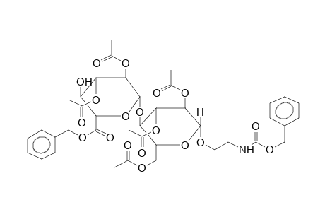 BENZYL[2-(BENZYLOXYCARBONYLAMINO)ETHYL-2,3,6,2',3'-PENTA-O-ACETYL-BETA-CELLOBIOSIDE]URONATE