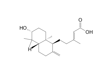 2-Pentenoic acid, 5-(decahydro-6-hydroxy-5,5,8a-trimethyl-2-methylene-1-naphthalenyl)-3 -methyl-, [1S-(1.alpha.,4a.beta.,6.alpha.,8a.alpha.)]-