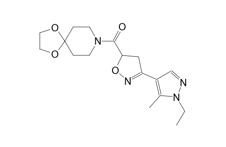 1,4-dioxa-8-azaspiro[4.5]decane, 8-[[3-(1-ethyl-5-methyl-1H-pyrazol-4-yl)-4,5-dihydro-5-isoxazolyl]carbonyl]-