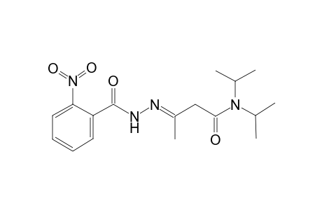 Butanamide, 3-(2-nitrobenzoylhydrazono)-N,N-diisopropyl-