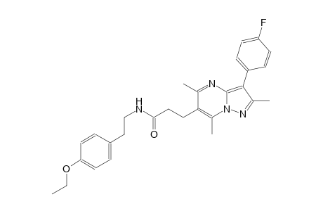pyrazolo[1,5-a]pyrimidine-6-propanamide, N-[2-(4-ethoxyphenyl)ethyl]-3-(4-fluorophenyl)-2,5,7-trimethyl-