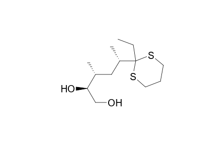 1,2-Hexanediol, 5-(2-ethyl-1,3-dithian-2-yl)-3-methyl-, [2S-(2R*,3S*,5R*)]-