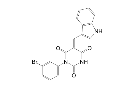 (5E)-1-(3-bromophenyl)-5-(1H-indol-3-ylmethylene)-2,4,6(1H,3H,5H)-pyrimidinetrione